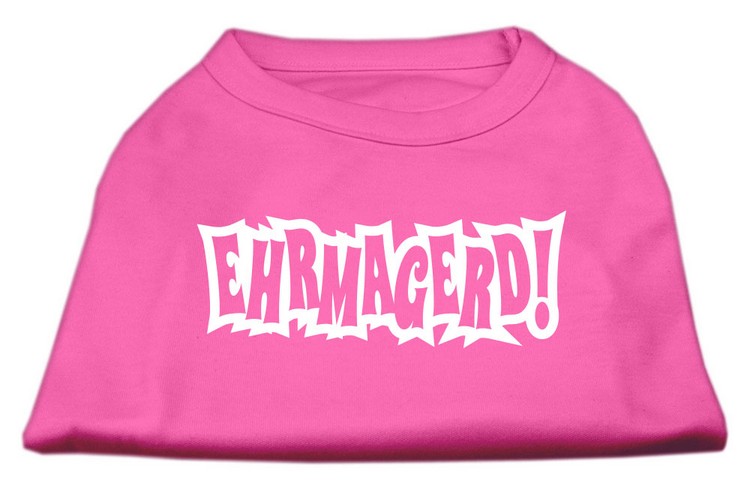 Ehrmagerd Screen Print Shirt Bright Pink XS